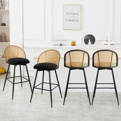 Bekrvio 29'' 360° Swivel Counter Height Bar Stools Set of 2