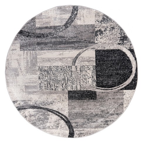 World Rug Gallery Abstract Circle Cream 6'6