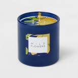 28oz Glass Wildflowers Candle Blue - Opalhouse™