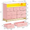 Zstar Modern 7 Drawers with Led Lights and Charging Station for Living Room, Hallway - 4 of 4