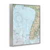 Stupell Industries Cape May New Jersey Nautical Map Traditional Cartography White Framed Giclee Art - 3 of 4