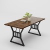 COZONY Industrial Farmhouse Dining Table - Rectangle Kitchen Table for 6-8 People, Dining Room Table - 2 of 4