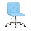VECELO PU Leather Armless Office Chair, Adjustable Height & 360° Rolling Swivel for Home or Office - 4 of 4