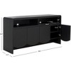 Narine 4 Door 2 Shelf Sideboard/Media Stand - MED9620 - Safavieh - 4 of 4