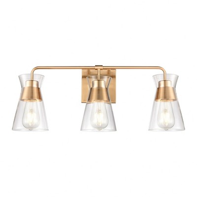 Elk Home Brookville 3 - Light Vanity in  Burnished Brass