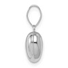 Black Bow Jewelry 14k White Gold Puffed Heart Pendant, 10mm (3/8 Inch) - 2 of 4
