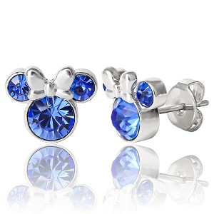 Disney Womens Minnie Mouse Birthstone Stud Earrings - 1 of 4
