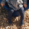 Komuello Toddler Girl First Walk Sock Shoes - Dotty Navy - 3 of 4