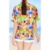 HAPPY BAY Hawaiian Shirts Womens Casual Summer Button Down Party Blouse Shirt Floral Blouses Button Up Short Sleeve Tee Shirts Dresses - 4 of 4