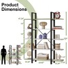 UbMelt 5-Tier Book Shelf Corner Freestanding Bookcase Storage Organizer for Living Room,Bedroom,Office - 3 of 4