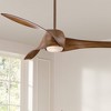 58" Minka Aire Modern Indoor Ceiling Fan with LED Light Remote Control Distressed Koa Opal for Living Room Kitchen Bedroom Family - 2 of 4