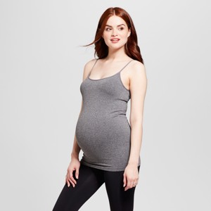 Maternity Seamless Cami - Isabel Maternity by Ingrid & Isabel Heather Gray M/L, Women