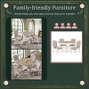 Retro Style Dining Chair Set with 4 Upholstered Chairs for Dining Room - 2 of 4