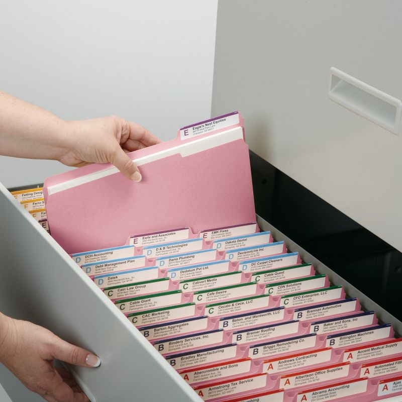 Smead File Folder, 1/3-Cut Tab, Letter Size, 100 per Box, 5 of 9