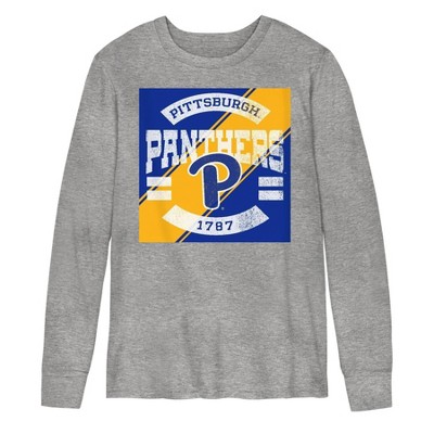 NCAA Pitt Panthers Boys' Long Sleeve Gray T-Shirt