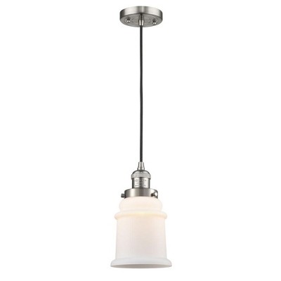 Canton - 1 Light Cord Hung Mini Pendant In Industrial Style-10 Inches Tall and 6 Inches Wide