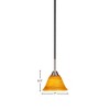 Toltec Lighting Paramount 1 - Light Pendant in  Matte Black/Brushed Nickel with 7" Firré Saturn Shade - 2 of 2