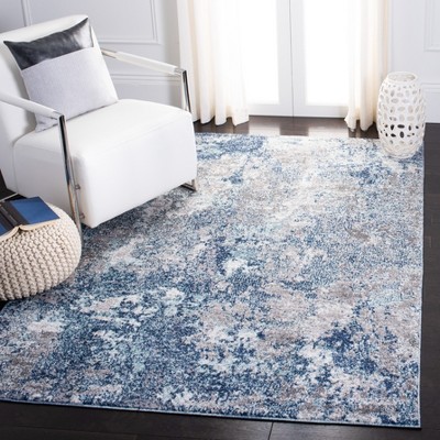 Aston ASN710 Power Loomed Area Rug - Navy/Grey - 5'3"x7'7" - Safavieh.