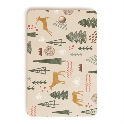 Marta Barragan Camarasa Deer Christmas forest Cutting Board Rectangle -Deny Designs