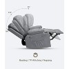 Coucheta 27'' Manual Recliner - PU Leather, Cup Holders, Side Pockets, 360 Swivel, 90-160 Adjustable, Ergonomic Home Office - 4 of 4