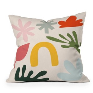 16"x16" Lane And Lucia Collection of Happy Things Square Throw Pillow Cream - Deny Designs - 1 of 4