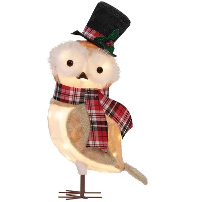 Holiday Living 24-inch Lighted White Owl Christmas Decoration