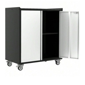 Coucheta Garage Storage Cabinets - Heavy-Duty Metal Lockers with Adjustable Shelves, Rolling on Lockable Wheels for Workshop & Home - 1 of 4