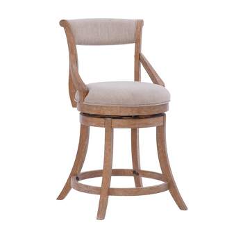 Big and Tall Gerald Swivel Seat Counter Height Barstool Brown - Powell Company