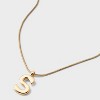 Round Snake Chain "S" Initial Necklace- A New Day™ Gold - 4 of 4