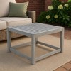 LeisureMod Patio Coffee Table with Black Aluminum Frame - Chelsea Collection, Weather-Resistant Design, Perfect for Outdoor Spaces - 2 of 4