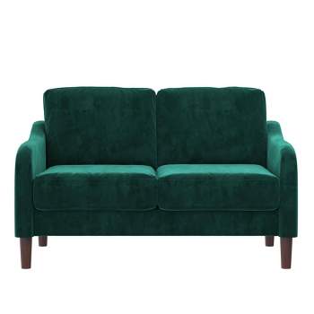 Penny 2 Seater Loveseat Sofa Green Velvet - Room & Joy