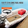 VEVOR Boat Fuel Tank Portable Marine Outboard Gas Tank 12 Gal/55L with Hose, Red - 4 of 4