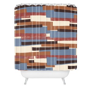 Viviana Gonzalez Western Desert Vibes Shower Curtain Brown - Deny Designs: Abstract Microfiber Bathroom Decor, Machine Washable - 1 of 3