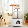 Erommy 50" Cat Tree with Cat Litter Box Enclosure, 2-in-1 Cat Tower, Cat Condo with Scratching Posts for Indoor Cats - 2 of 3