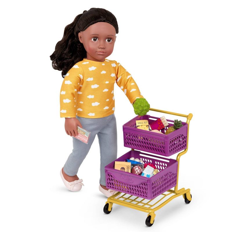 Our Generation At the Market Shopping Cart Purple &#38; Yellow Accessory Set for 18&#34; Dolls, 3 of 10