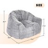 Bean Bag Chair for Adults, Comfy High-Density Foam Lounge Sofa Chair with Armrests, Ideal for Reading or Relaxing – Cuddlewood - 4 of 4