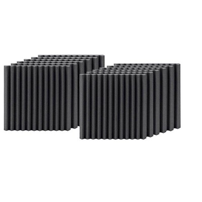 Monoprice Studio Wedges Acoustic Foam Panels (12-pack) 1in x 12in x 12in Fire-Retardant, Easy To Install - Stage Right Series