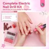 SAVILAND Portable Electric Nail Drill: 20000RPM Electric Nail File Gradient Dark Pink Nail Drill 7 Nail Drill Bits(Black Pink). (Black Pink) - 2 of 4
