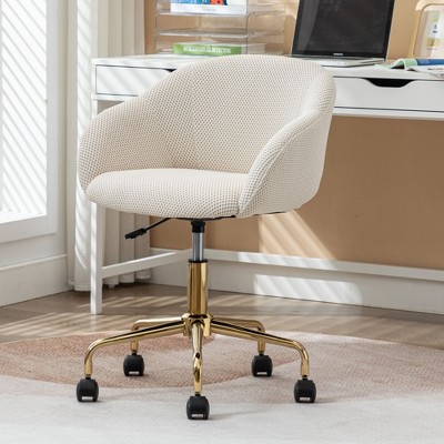 NicBex Armless Home Office Chair with Adjustable Height Modern Rotatable Mesh Fabric Computer Chair with 5 Casters for Office, Study, Bedroom
