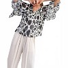Women's Spotted Half Sleeve Blouse - ee:some - 4 of 4