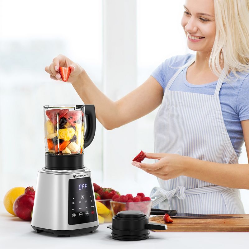 Costway Professional Countertop Blender 8-in-1 Smoothie Soup Blender with Timer, 4 of 11