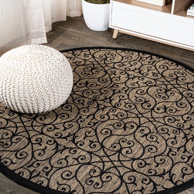 JONATHAN Y Madrid Vintage Filigree Textured Weave Indoor/Outdoor Area Rug