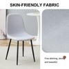 PAGED Modern Mid-Century Dining Chairs with Soft Cushion Seat & Metal Legs,Armless Chairs for Kitchen,Living Room - 4 of 4