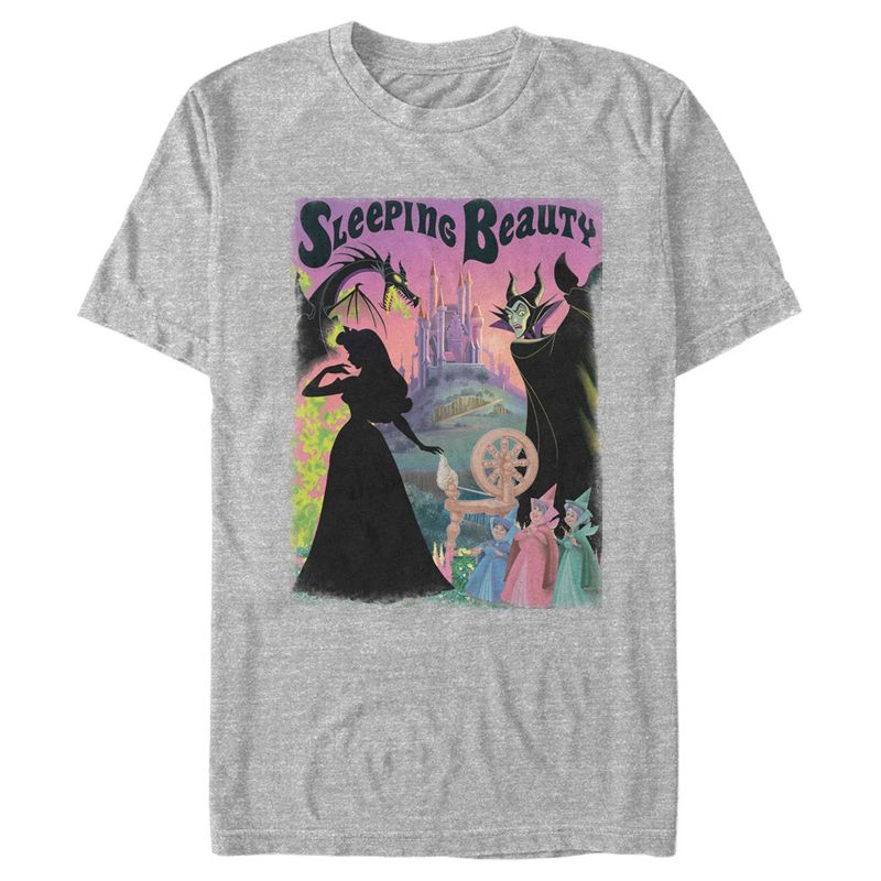 Men's Sleeping Beauty Silhouettes Poster T-Shirt, 1 of 4