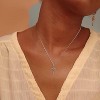 Cross Necklace 14K Plated Dainty Chain, Minimalist Faith Pendant Religious Prayer Jewelry Gift - 3 of 4