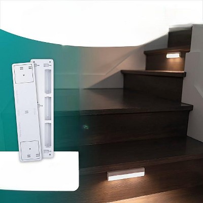 Brilliant Evolution Wireless LED Motion Sensor Stair Lights 6-Pack, White