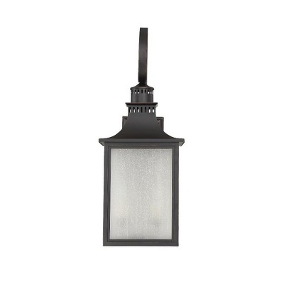 Monte Grande Bronze 34.5" Outdoor Wall Lantern with Seeded Glass