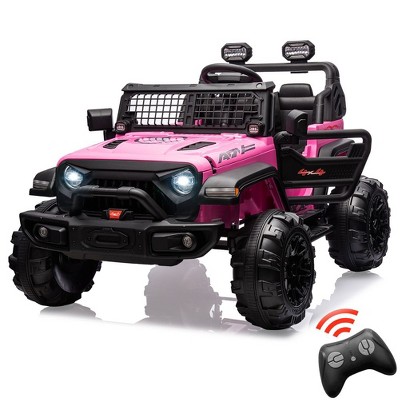 2 Seaters Kids Ride On Truck with Remote Control,20“ Large Seat Ride On Car for Toddlers
