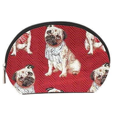 Signare USA Pug Dog Red Cosmetic Make Up Bag