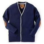 Hope & Henry Boys' Tipped Cardigan with Elbow Patches, Kids